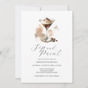 Espresso Martini Sip & Paint Invitations