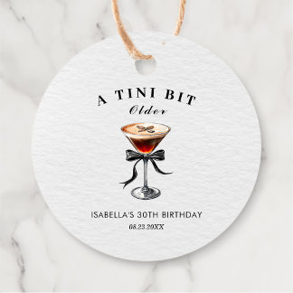 Espresso Martini Tini Beetje Ouder Verjaardagsfees Bedankjes Labels