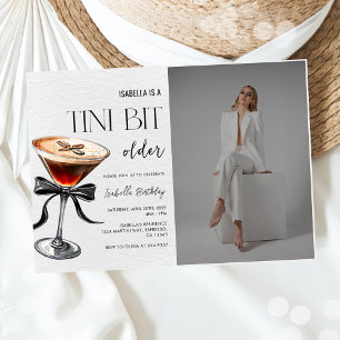 Espresso Martini Tini Beetje Oudere Verjaardagsfot Kaart