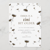Espresso Martini Tini Bit Anniversaire Invitation (Devant / Derrière)