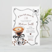 Espresso Martini Tini Bit Closer Bruidsborrel Kaart (Staand voorkant)