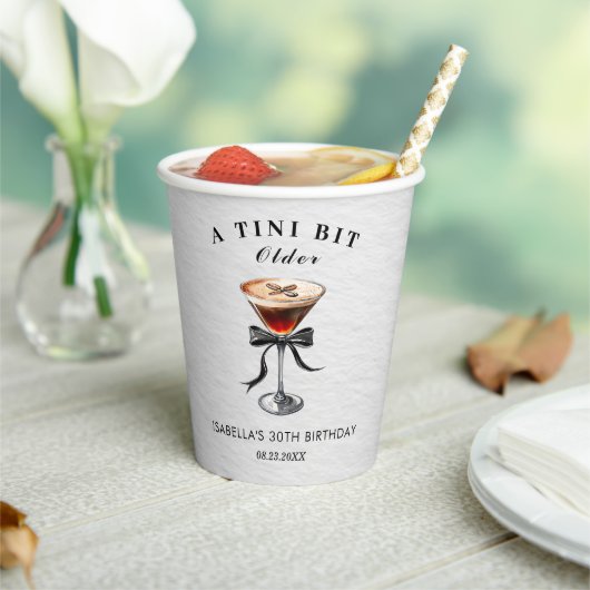 Espresso Martini Tini Bit Older Birthday Party Papieren Bekers (Insitu)