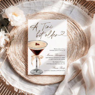 Espresso Martini Tini Bit Older Verjaardagsfeest Kaart