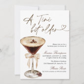 Espresso Martini Tini Bit Older Verjaardagsfeestje Kaart (Voorkant)