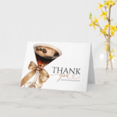 Espresso Martini Vrijgezellenfeest Dank u Kaart (Gele Bloem)