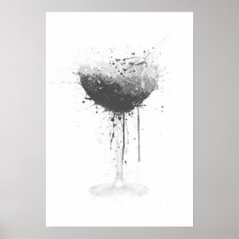 Espresso Martini Wall Art Print (Grey Edition) 