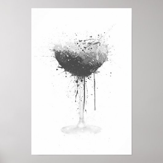 Espresso Martini Wall Art Print (Grey Edition)  (Voorkant)