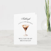 Espresso Martini wordt mijn bruidsmeisje Kaart (Voorkant)