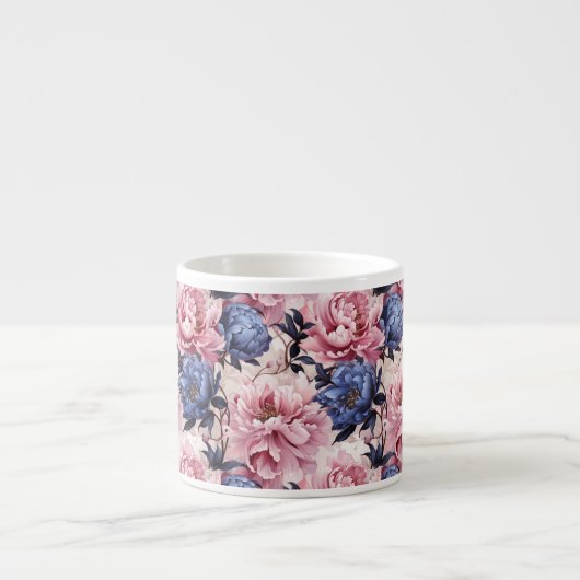 Espresso Mok-bloemenprint Espresso Kop (Voorkant)