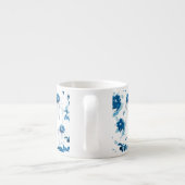 Espresso Mok-Blue Floral Espresso Kop (Achterkant)