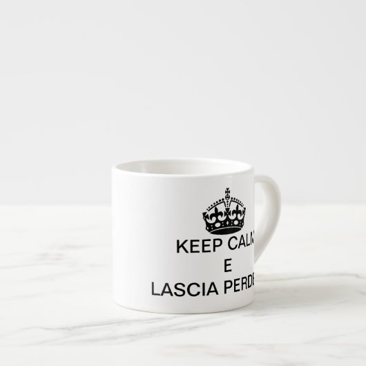 Espresso Mok, Espresso Cup, koffie Mok, Keep Calm Kop (Voorkant rechts)