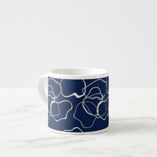 Espresso mok golvend donkerblauw