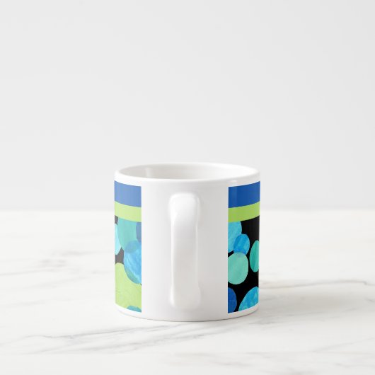 Espresso Mok met Blue Moons Pattern (Achterkant)