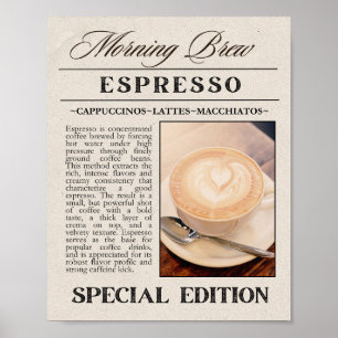 Espresso Morning Brew Wall Art Poster