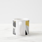 Espresso Mug Abstrait Art Noir Blanc Or (Dos)