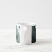 Espresso Mug Abstrait Art noir blanc vert (Dos)