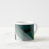 Espresso Mug Abstrait Art noir blanc vert (Devant droit)
