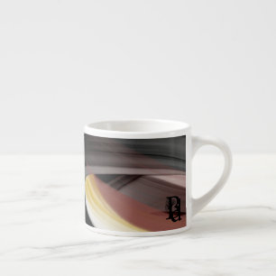 Espresso Mug Art Abstrait Black White Powdery