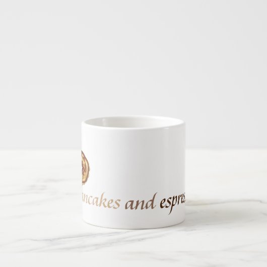 Espresso Mug /Coupe avec lettre P Pancake Design (Devant)