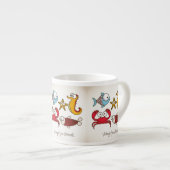 Espresso Mug d'animaux marins vintages (Devant droit)
