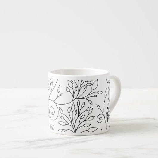 Espresso Mug noir et blanc (Devant droit)