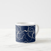 Espresso mug ondulé bleu foncé (Devant droit)