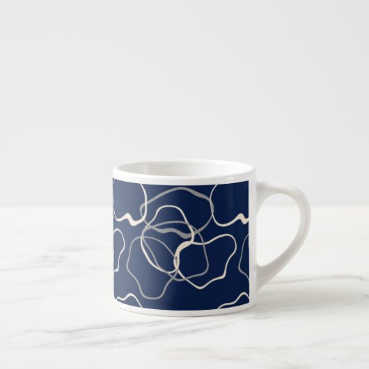 Espresso mug ondulé bleu foncé (Droite)