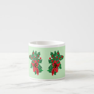 Espresso Mug : Poinsettia