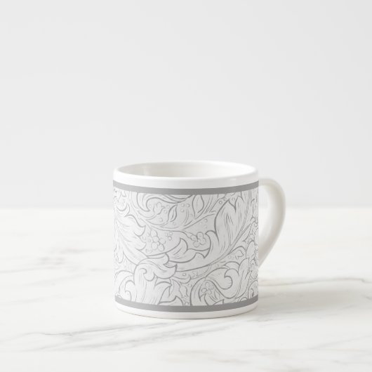 ESPRESSO MUG : WILLIAM MORRIS : FLORALE BLANCHE (Devant droit)