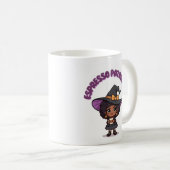 Espresso Patronum Witch Mug – Cute Witch with Bow  (Devant droit)