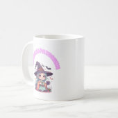 Espresso Patronum Witch Mug - Kawaii 11oz Ceramic  Koffiemok (Voorkant links)