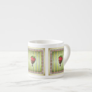 ESPRESSO & TASSES EN PORCELAINE - CHOCOLAT FRAISE