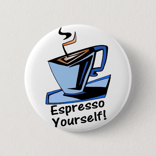 espresso-uzelf ronde button 5,7 cm (Voorkant)