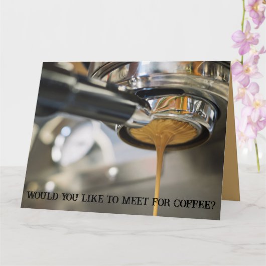 Espresso van koffiezetapparaat kaart (Orchidee)