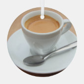 espresso, vers gekweekt glas ornament (Achterkant)