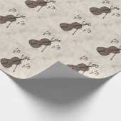 Espresso Violino-Viool gemaakt met koffiebonen- Cadeaupapier (Hoek)