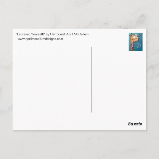 ESPRESSO VOUS-MÊME ! Carte postale de dessin (Dos)