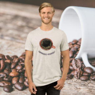 Espresso Yourself Bovenaanzicht Tri-Blend Shirt