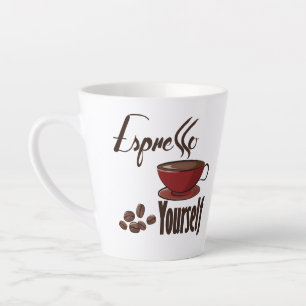 Espresso Yourself Coffee Pun Express uzelf Latte Mok