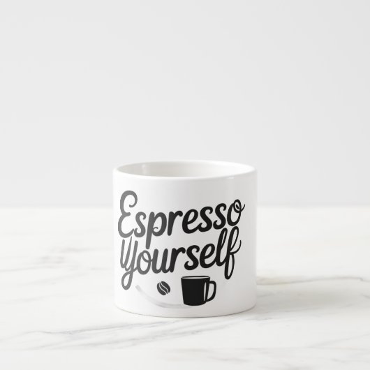Espresso Yourself – Funny Coffee Mug for Caffeine (Devant)