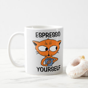 ESPRESSO YOURSELF Koffie Pun Humoureus Koffiemok