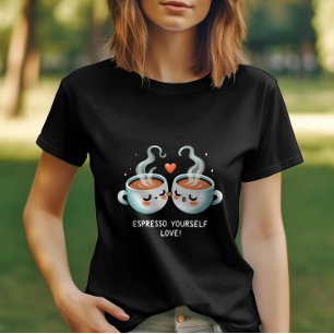 Espresso zelf hou van Valentijn koffiehart T-shirt
