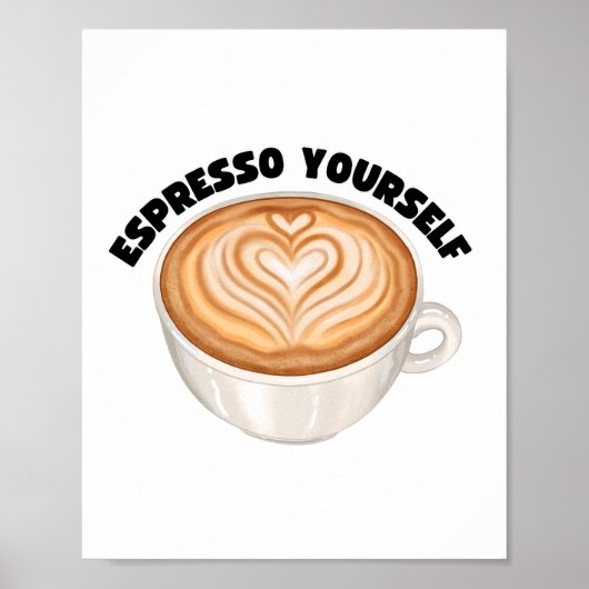 Espresso zelf kunst aan de muur poster (Voorkant)