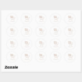 Espresso zelf tekstontwerp ronde sticker (Vel)