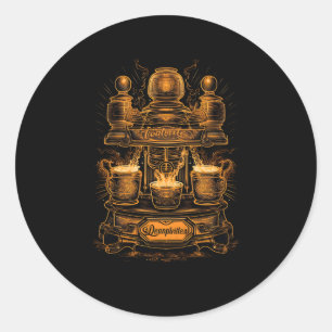 Espressomachine Koffiezetapparaat Koffie Brouwen B Ronde Sticker