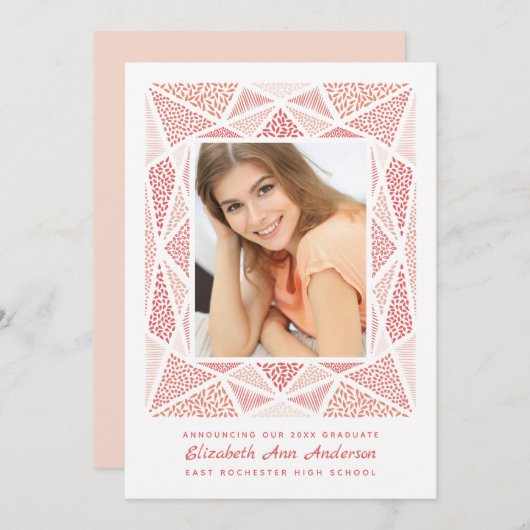 Esprit Afstuderen Fotoaankondiging Blush Aankondiging (Voorkant / Achterkant)