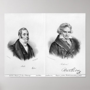 Esprit Auber en Ludwig van Beethoven Poster