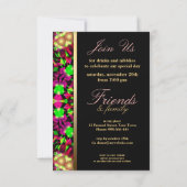 Esprit coloré Invitation de fête d'anniversaire (Dos)