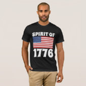 ESPRIT DE 1776 T-SHIRTS NOIR PATRIOTIQUE (Devant entier)