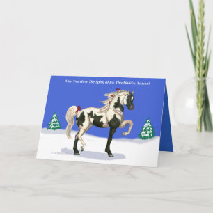 Esprit de carte de Noël Arabe de cheval de Pinto